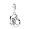 925 Sterling Silver Heart Charm Beads for Bracelets and Necklaces