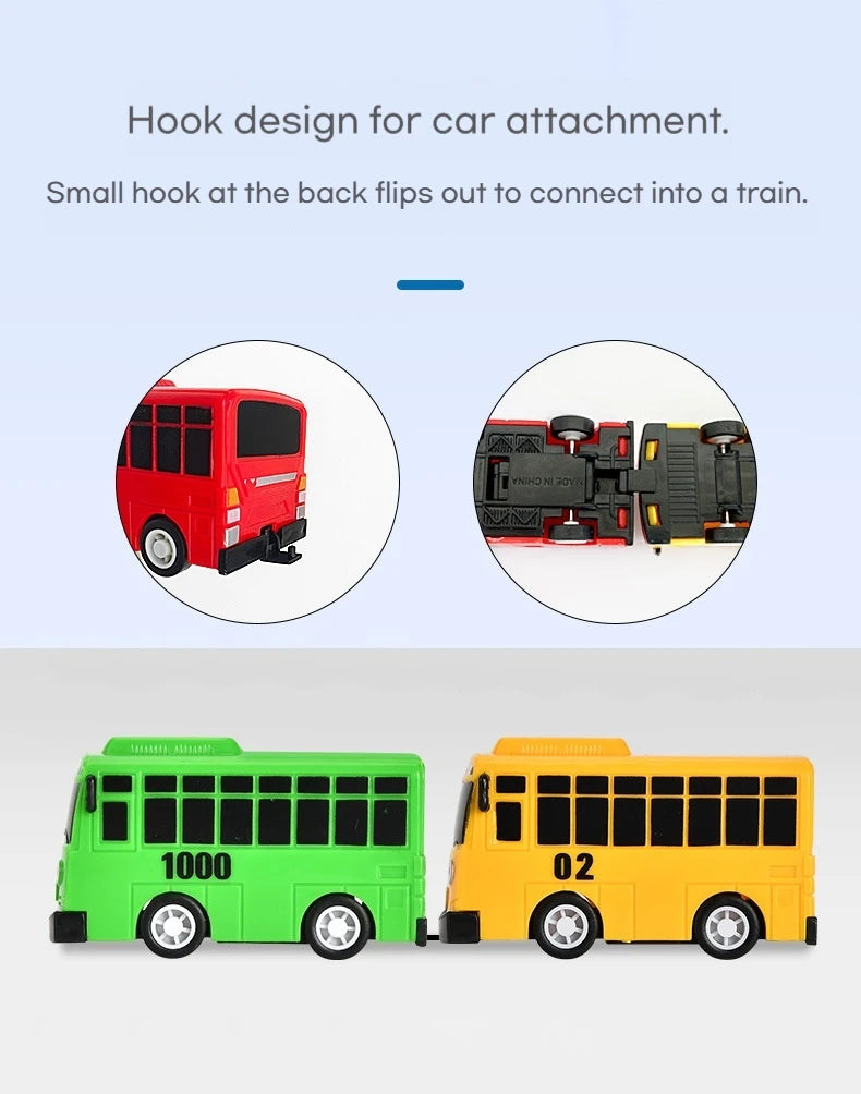 Pull-Back Mini Bus Toy with Openable Doors