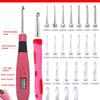 Ergonomic Crochet Hook Set with LED Light and Digital Row Counter