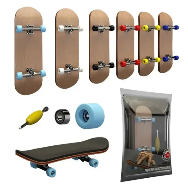 Wooden Finger Skateboard with Professional Trucks