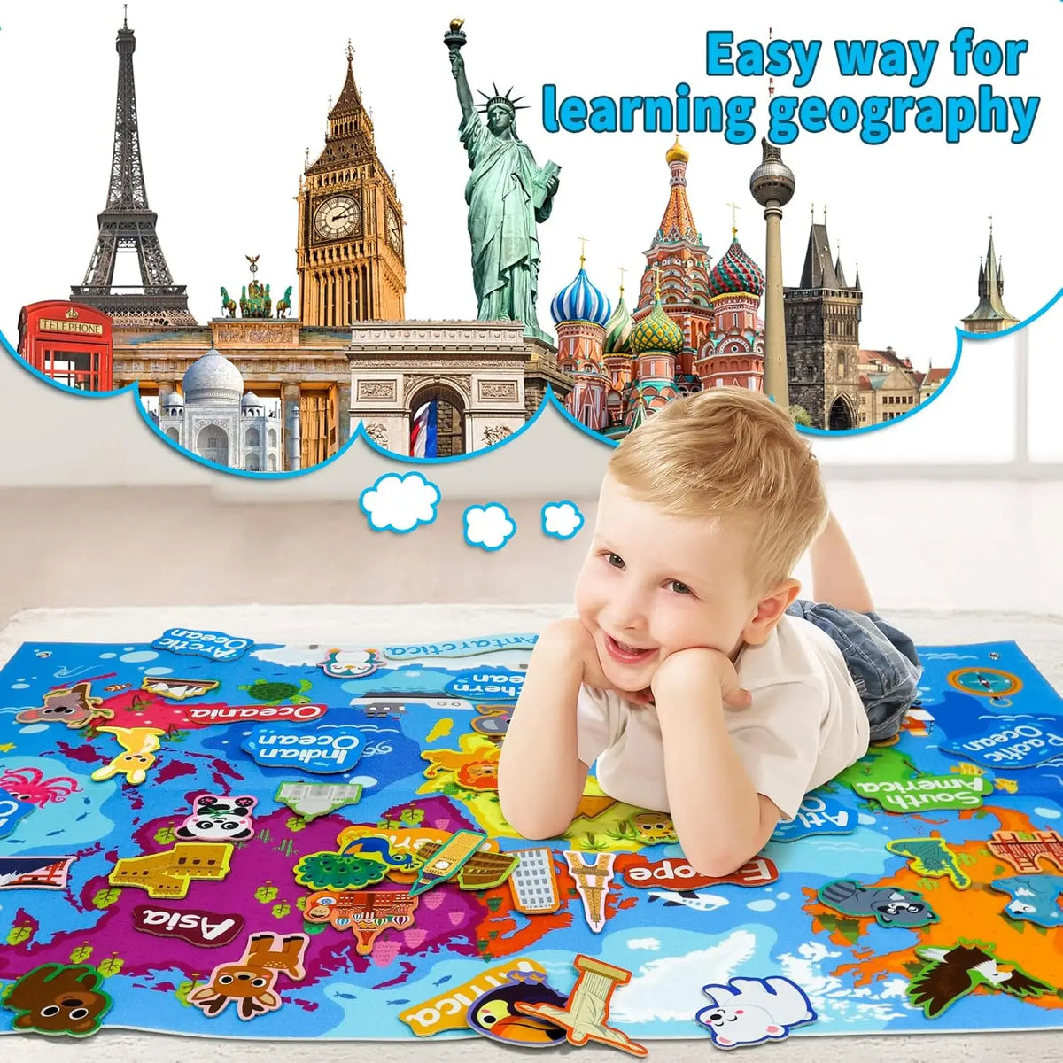 Zoo Animals Felt Board Storytelling Set for Kids