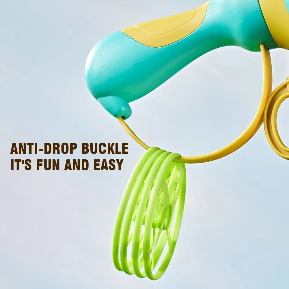 Pull-String Flying Saucer Launcher Toy for Kids