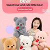 A collection of various plush bears in shades of gray, pink, and beige, presented as a confession tool gift.
