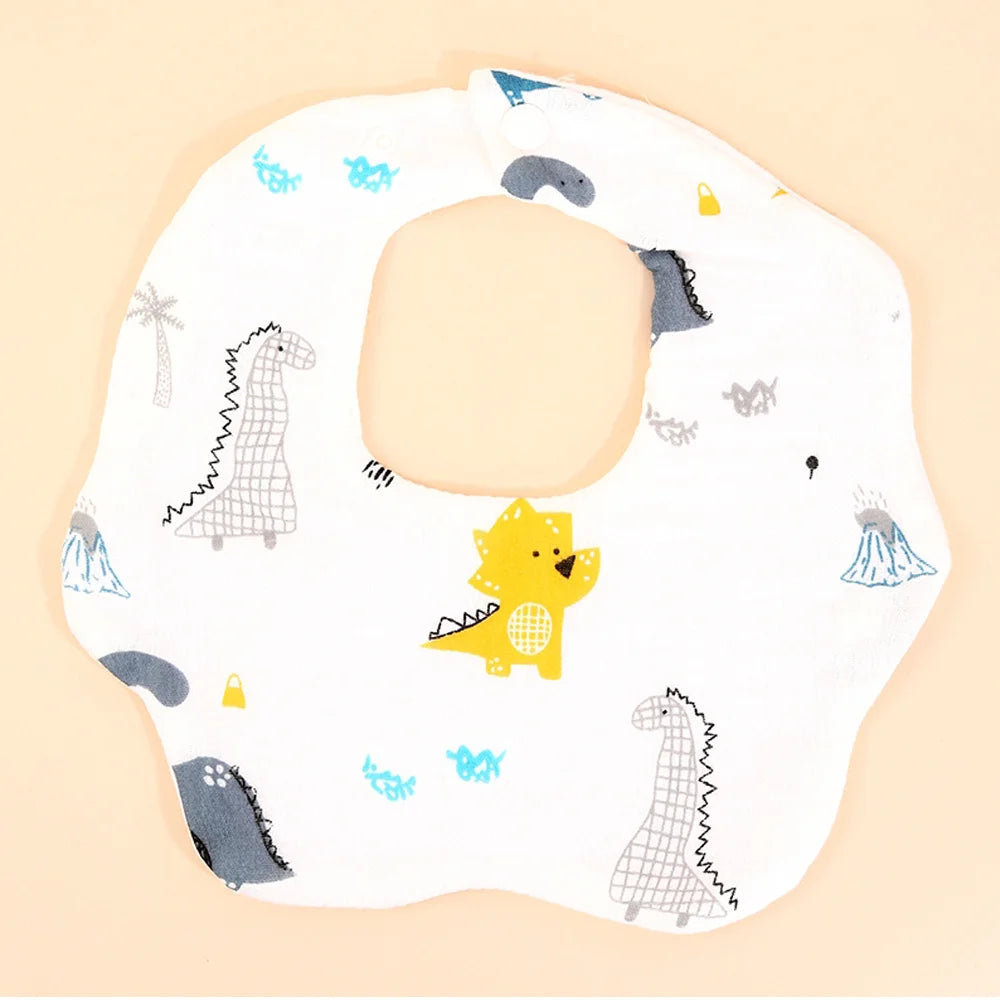 6-Layer Cotton Gauze Baby Bibs (3-Pack)