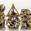 Hollow Metal Polyhedral Dragon Dice Set