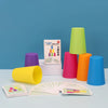Stack Cup Speed Game with Color Recognition Cards