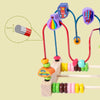 Wooden Bead Maze Roller Coaster with Abacus for Toddlers