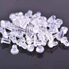 Clear Silicone Earring Backs for Stud Earrings (Pack of 50)