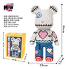 43cm Creative Bear Building Blocks – Candy Color Fluid Art Model for Adults