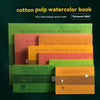 A stack of four-sided sealing natural white cotton pulp watercolor paper pads for an Academy watercolor book.