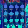 A collection of colorful vinyl plush blind boxes featuring various circus-themed characters and animals.