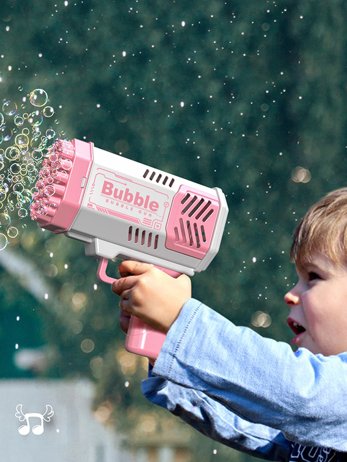 Electric Automatic Bubble Gun with 40 Holes