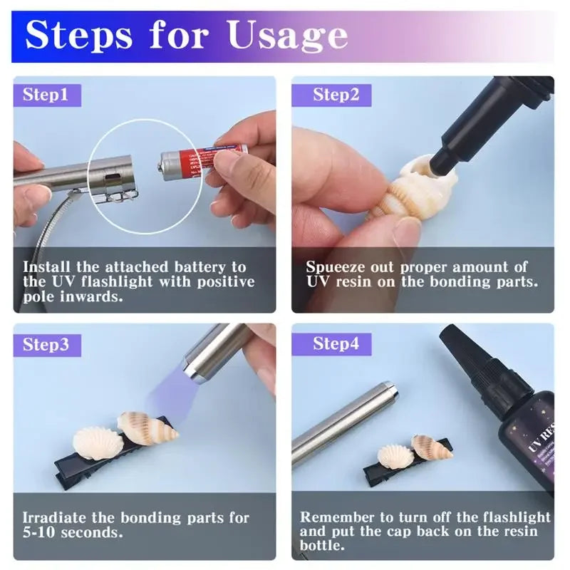 UV Curing Epoxy Resin Glue for Jewelry Making & Crafts