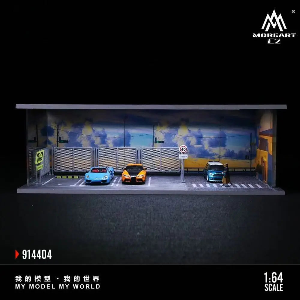1:64 Scale Garage Diorama Model Kit with Working Lights