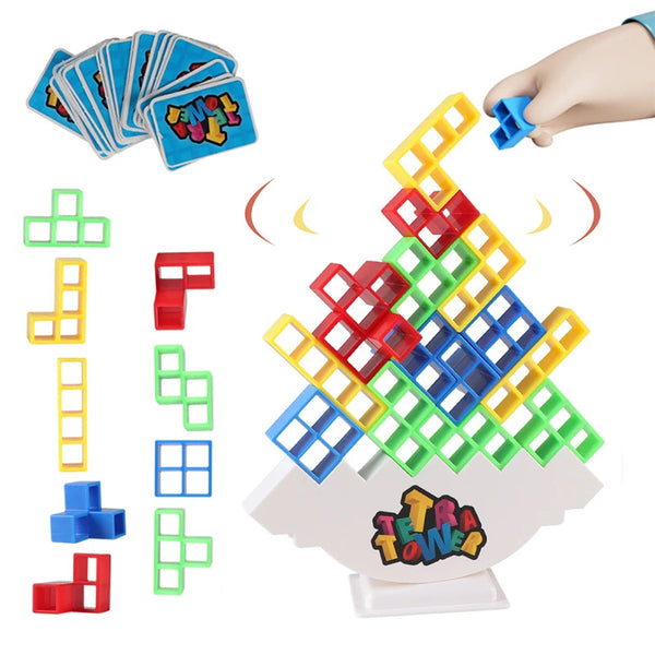 Tetra Balance Stacking Blocks for Family Games