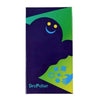 A dark purple board game box featuring a yellow smiling silhouette against a bright green background.