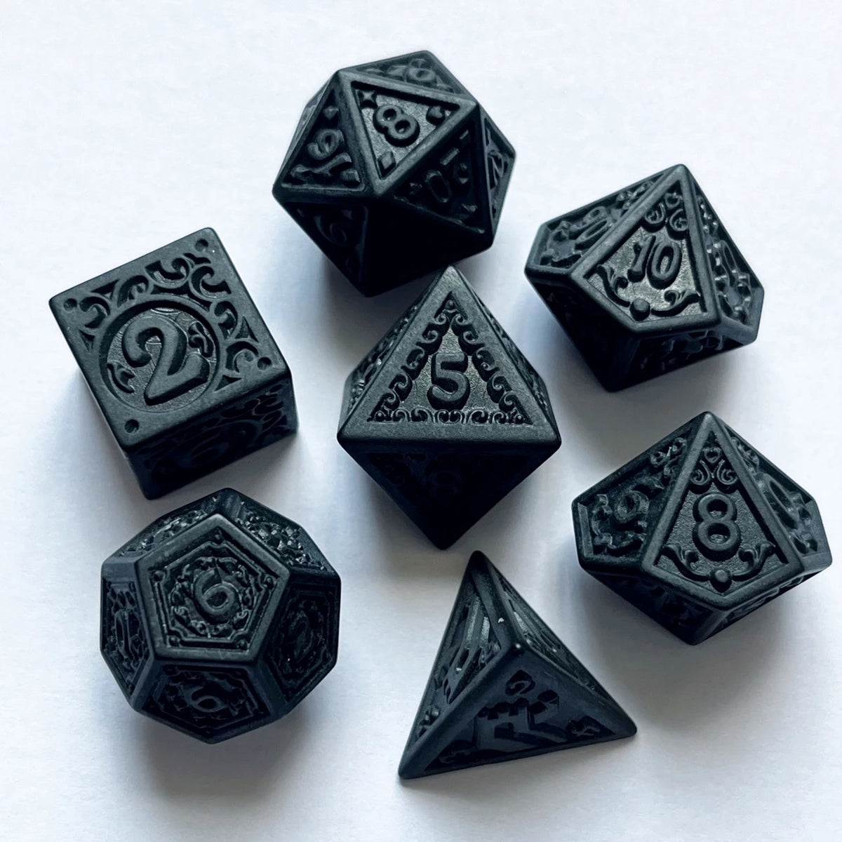 Vintage Retro Polyhedral Dice Set for Tabletop RPG Gaming