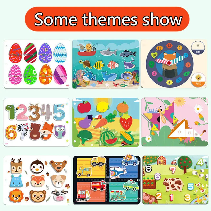 Montessori Quiet Book for Toddlers - Interactive Learning Busy Book