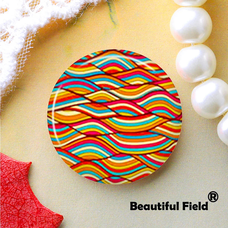 Handmade Rainbow Glass Cabochons for Jewelry Making