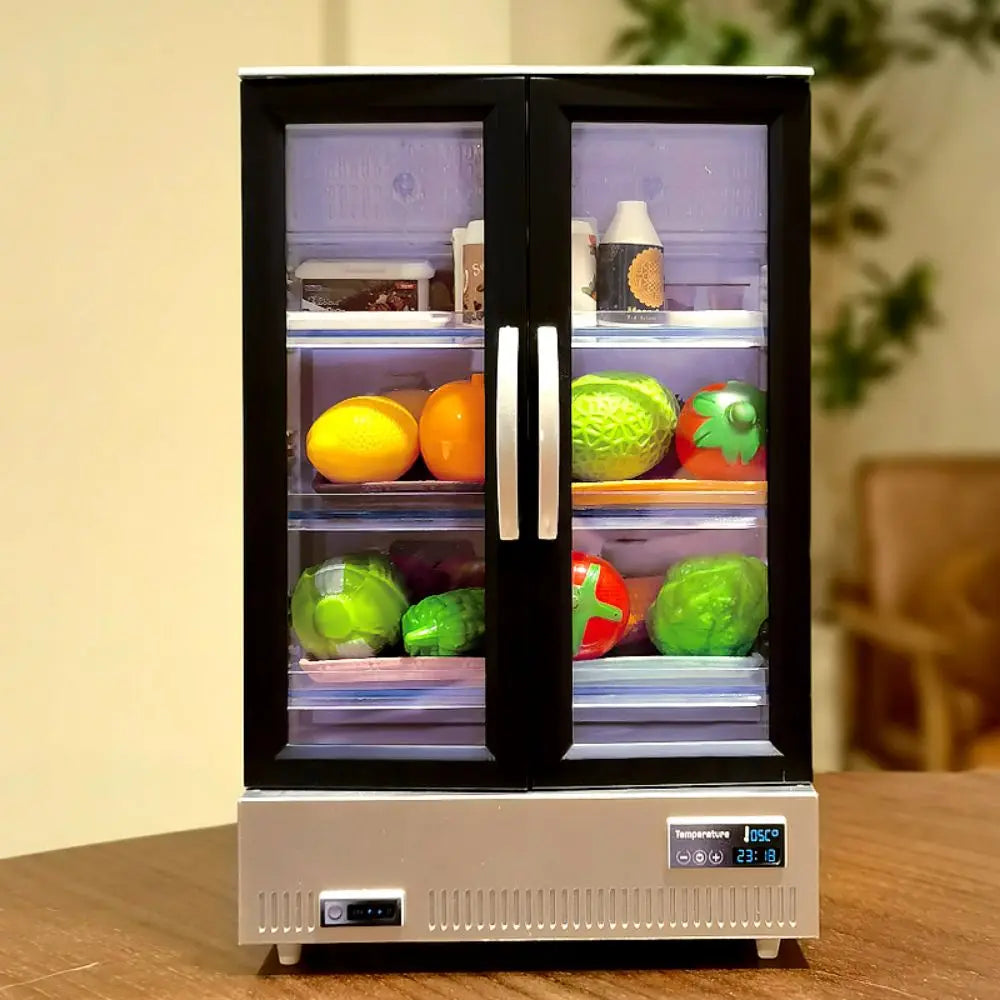 Miniature Play Refrigerator with Light & Sound for Kids