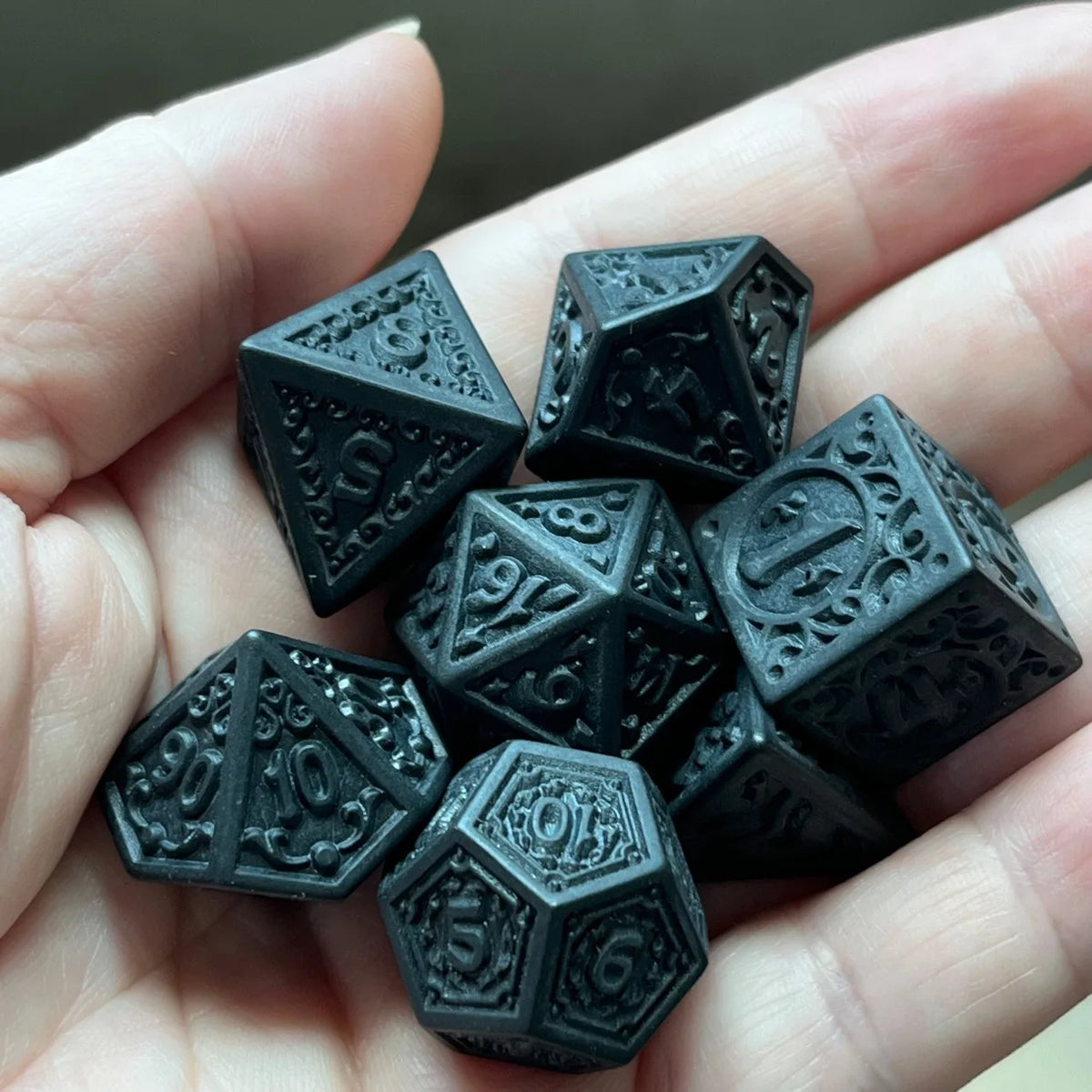 Vintage Retro Polyhedral Dice Set for Tabletop RPG Gaming