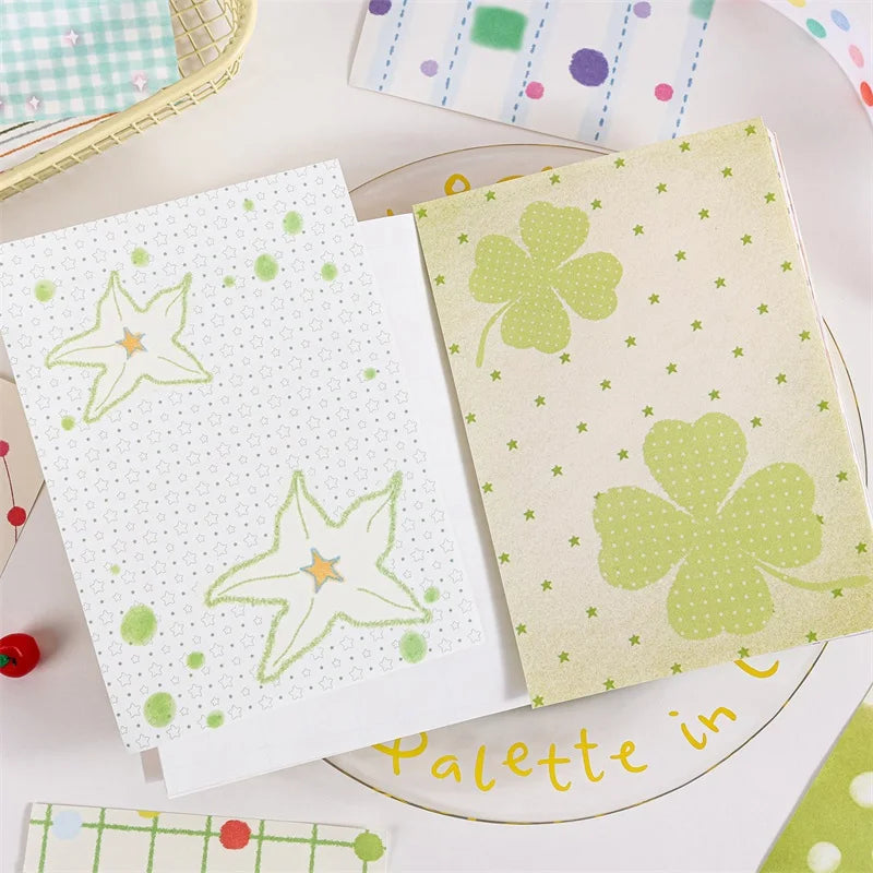 Decorative Wave & Line Memo Paper Pack for Journaling and Scrapbooking