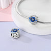 Sterling silver charm beads set featuring luck and evil eye designs for DIY jewelry making