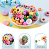 A colorful assortment of daisy and sunflower silicone beads for DIY jewelry making