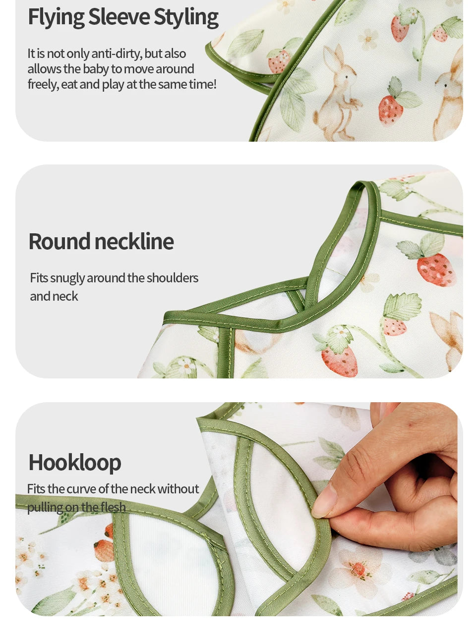 Waterproof Adjustable Baby Bib with Catch Pocket