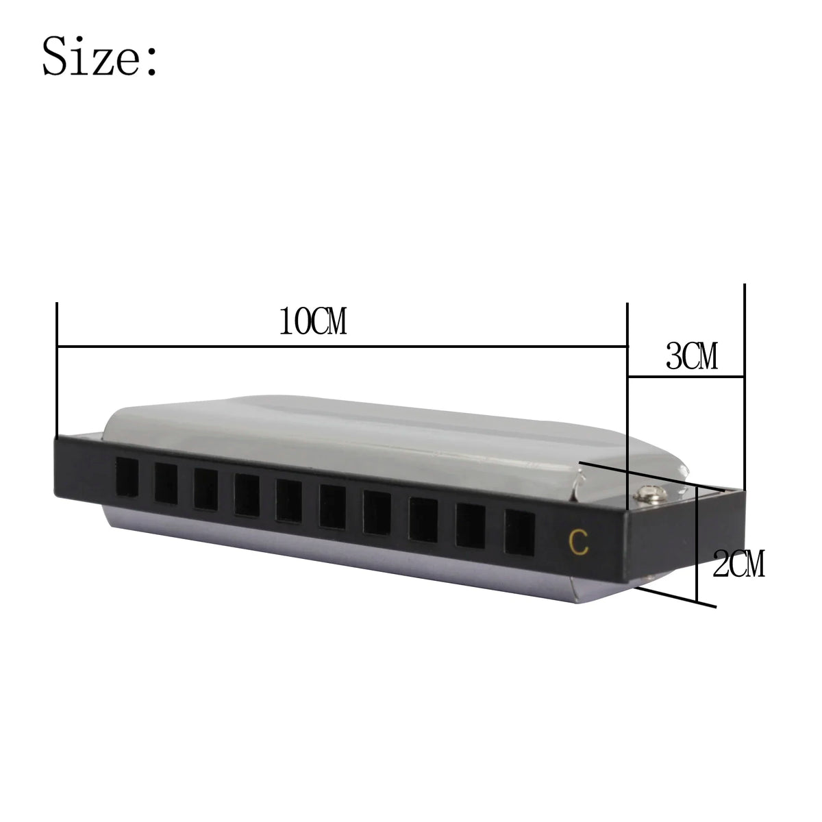 10-Hole 20-Tone Harmonica in C Key
