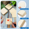A collection of blank light wood squares showing smooth surfaces, round corners, and neat edges for DIY crafts.