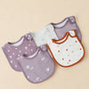 Soft Cotton Baby Bibs (5-Pack) with U-Shaped Catch-All Design