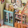 DIY Miniature Wooden Dollhouse Kit with LED Lights and Furniture