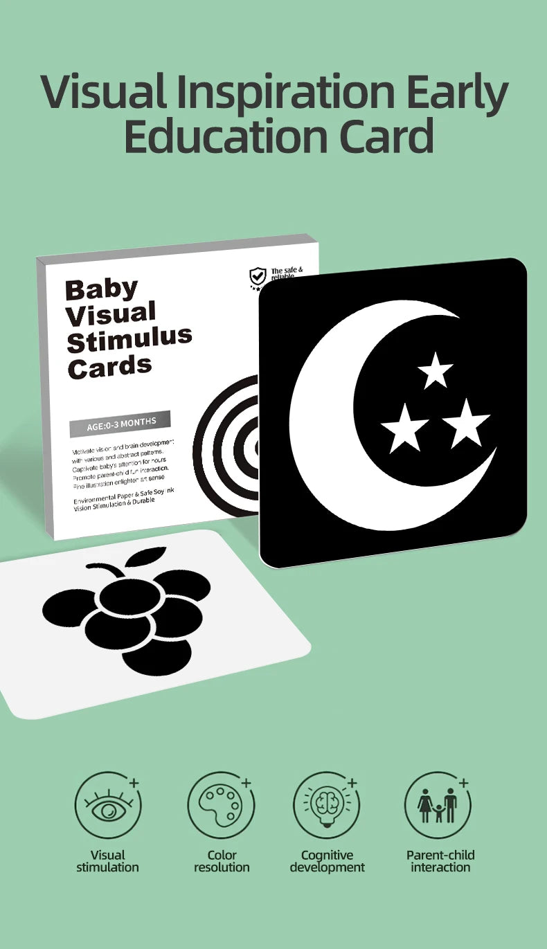 High-Contrast Baby Flash Cards for Visual Development