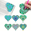 A set of six colorful mandala flower diamond art bookmarks featuring intricate floral patterns.