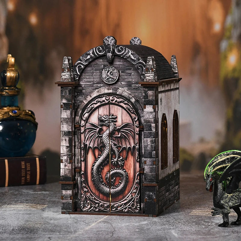 DIY Wooden Book Nook Kit - Dragon Treasure Labyrinth