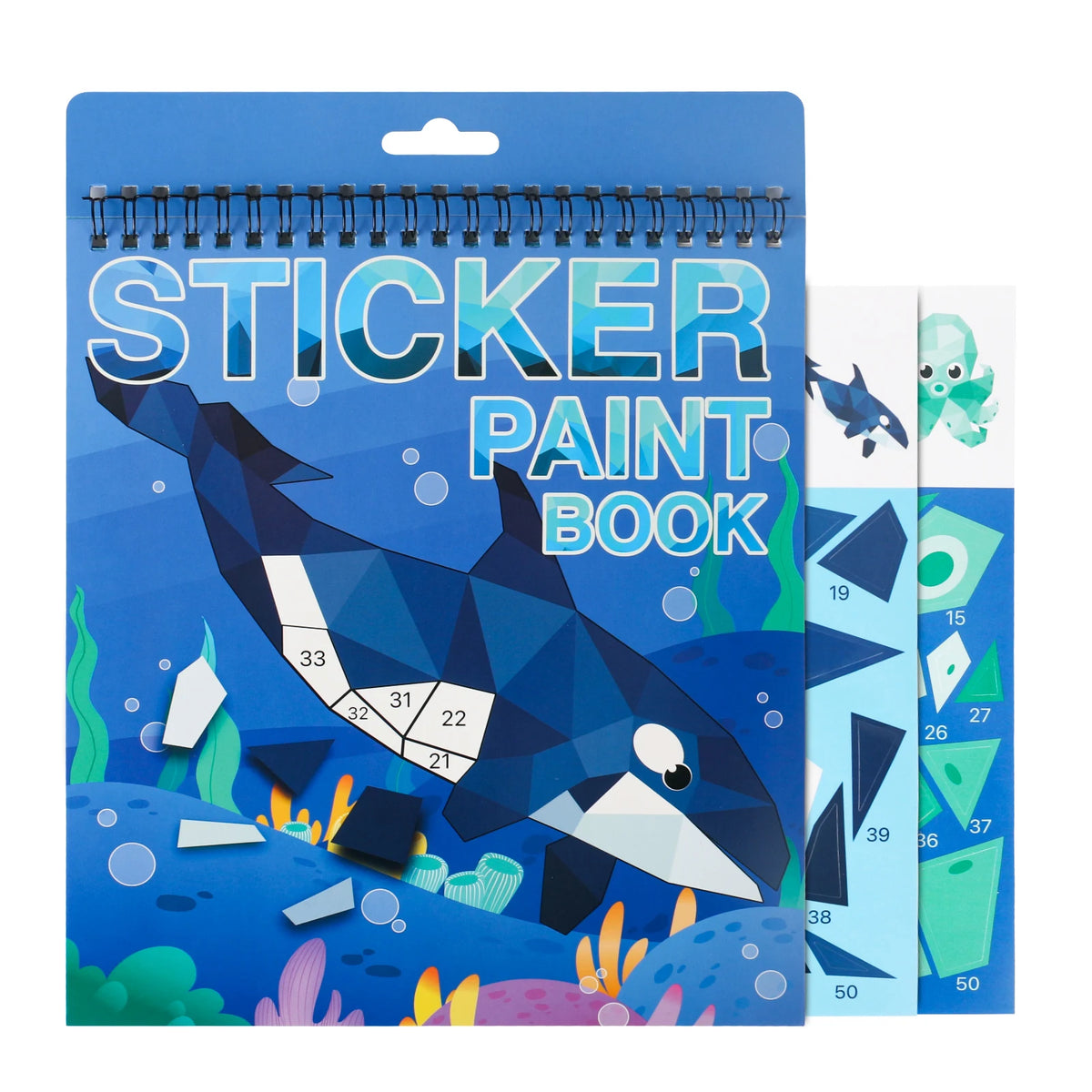 Animal Sticker by Number Book for Kids – 7 Pictures