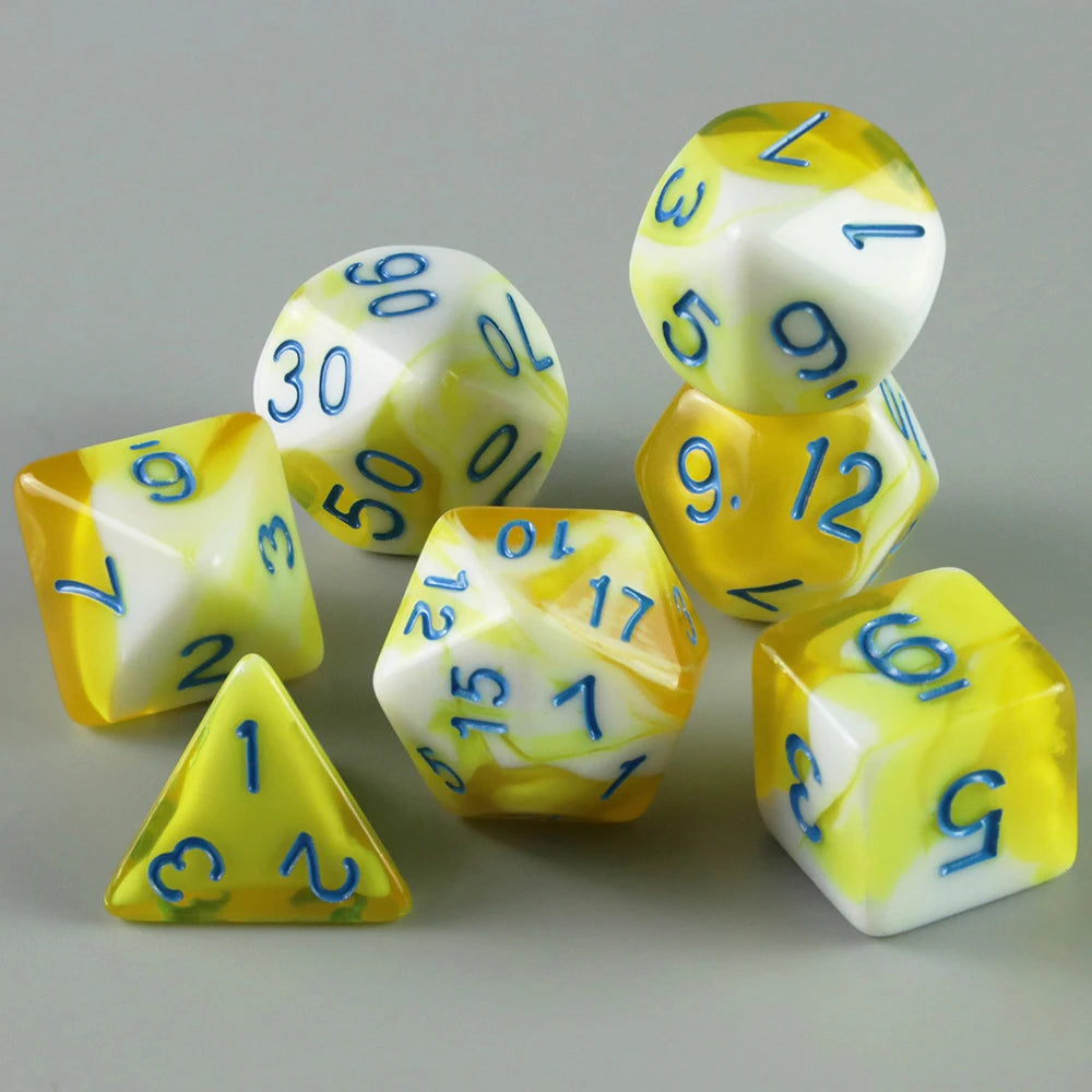 Acrylic Polyhedral Dice Set for Tabletop RPGs