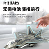 A detailed plastic model of a military jet aircraft built from building blocks