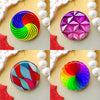 Handmade Rainbow Glass Cabochons for Jewelry Making