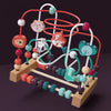 Wooden Bead Maze Roller Coaster Toy for Toddlers