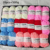 A pack of 20 skeins of various colored acrylic wool yarn for knitting and crochet crafts.