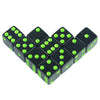 A set of ten 16mm acrylic D6 dice in various vibrant colors for board games and RPGs.