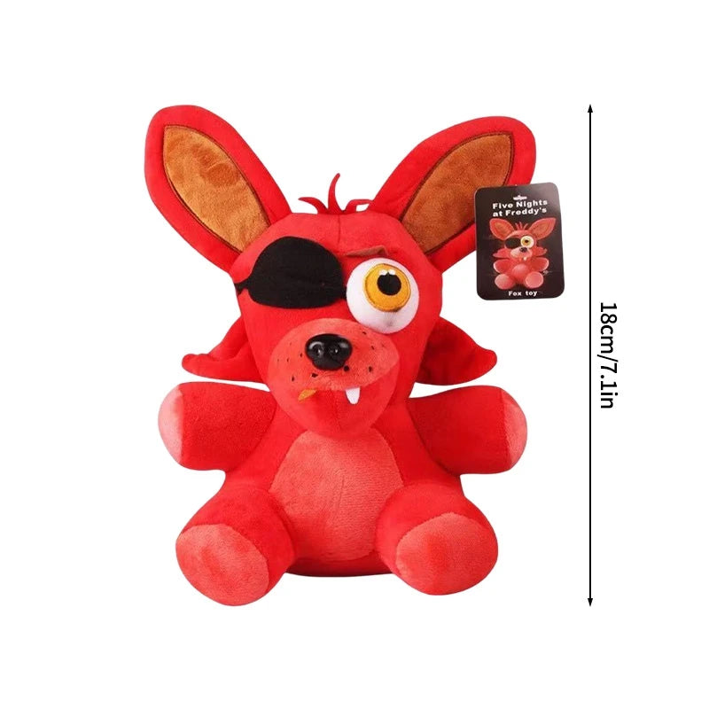 A set of mini building block figures of Five Nights at Freddy's characters Bonnie and friends.