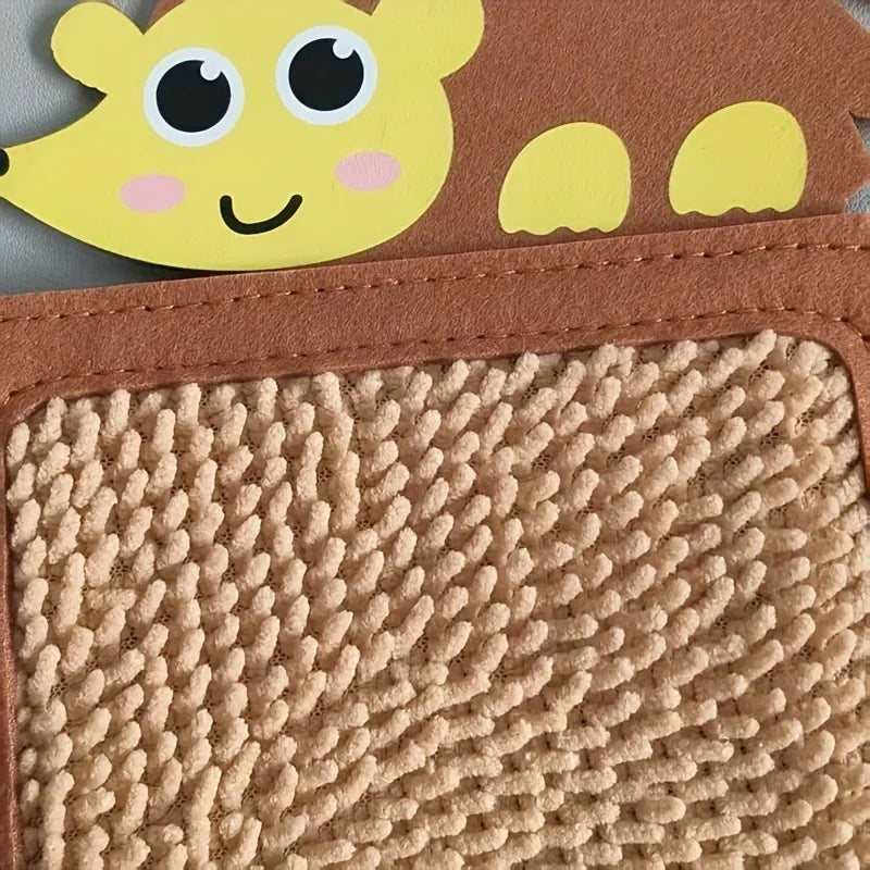 Animal-Themed Sensory Mat with 8 Textured Felt Touch Boards