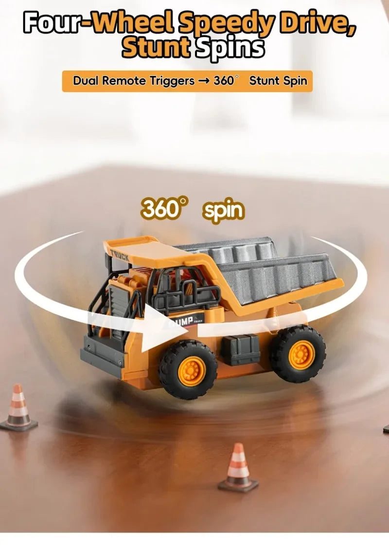 1:64 Scale Remote Control Engineering Vehicle with Lights and Sounds