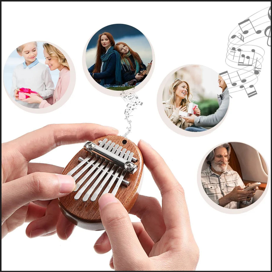 Mini 8-Key Kalimba Thumb Piano with Lanyard – Cute Totoro Design