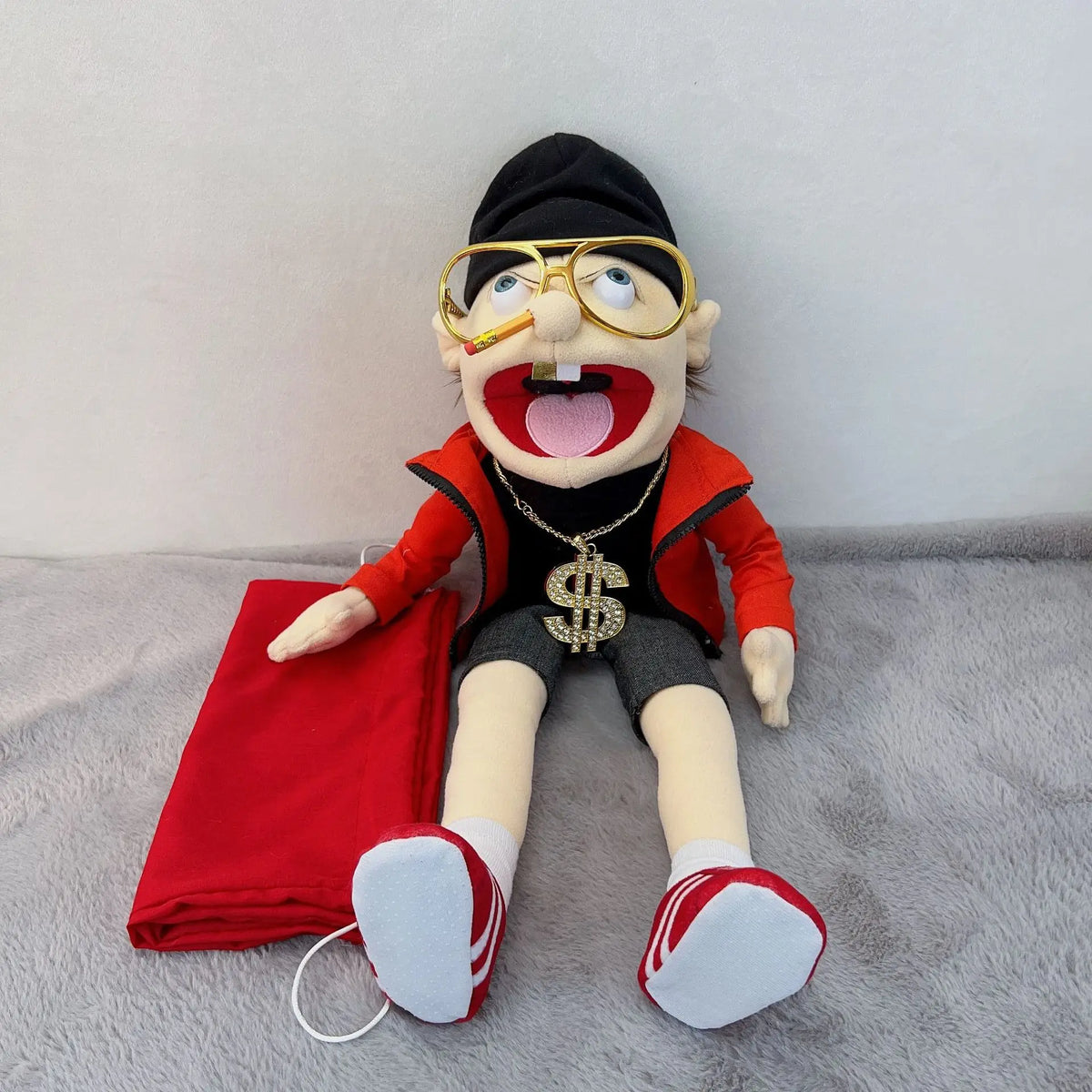 Jeffy Hand Puppet Toy – Soft Plush Zombie Boy Puppet