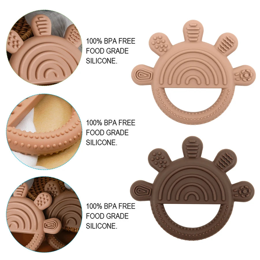 BPA-Free Silicone Baby Teether Ring