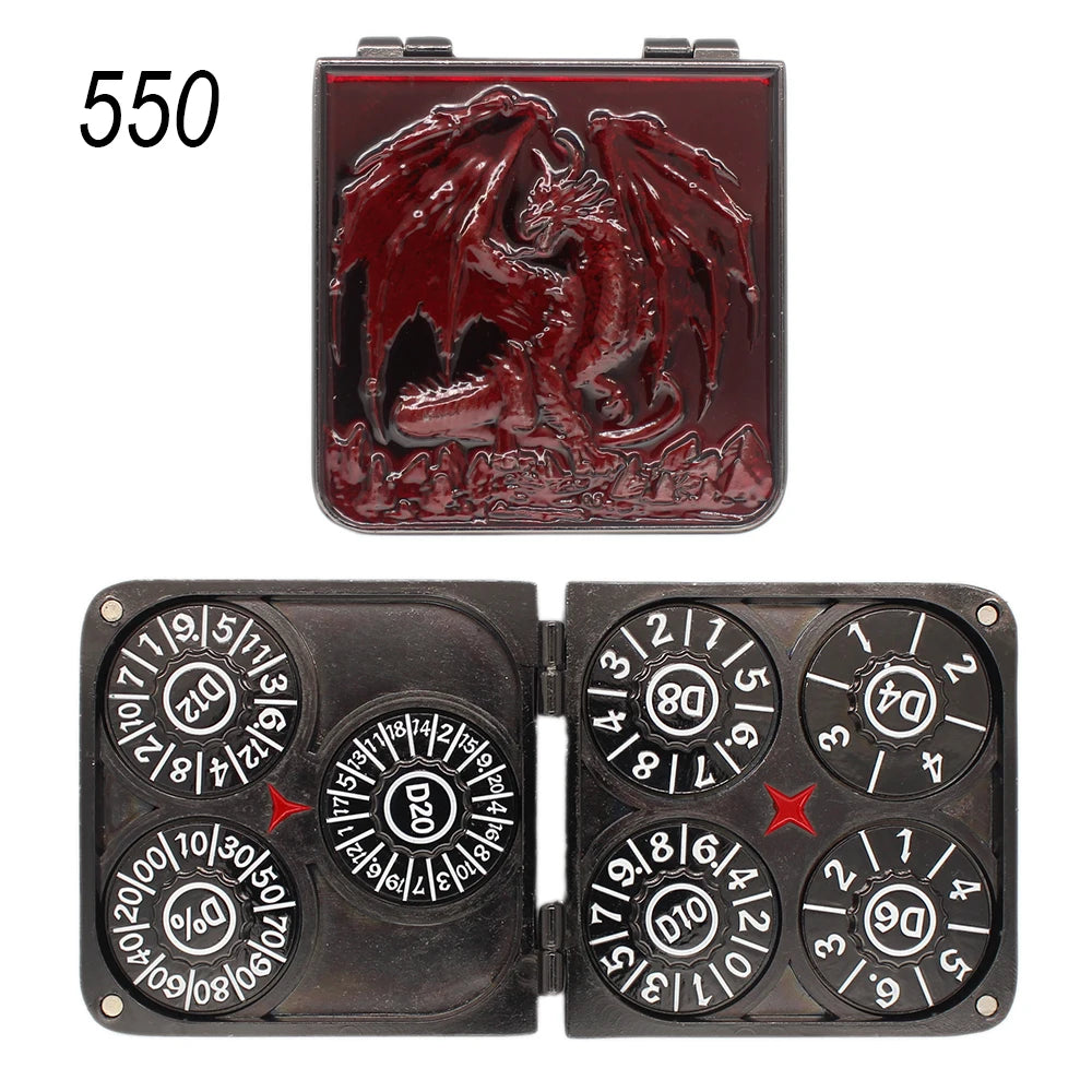 7-in-1 Metal Fingertip Gyro Dice Set for RPG Gaming